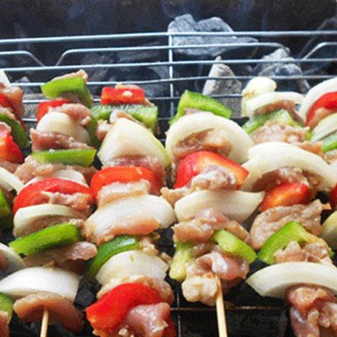 Cách làm thịt xiên nướng rau củ