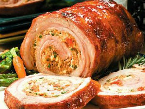 Thịt xông khói cuộn phô-mai nướng