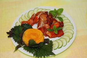 Thỏ quay giòn bì