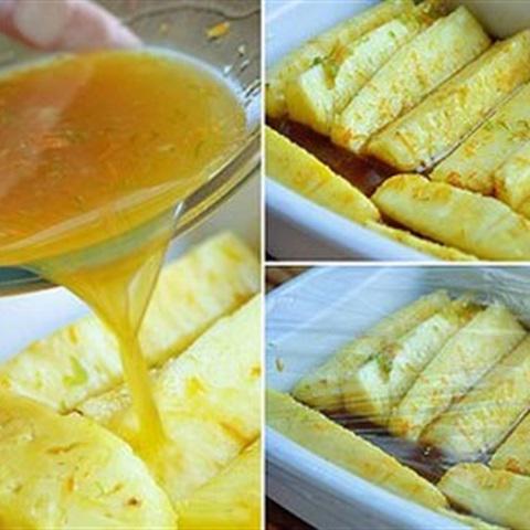 Cách làm thơm nướng xiên que