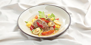 Tim bò xốc rau quả