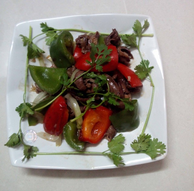 Tim heo xào ớt Đà Lạt