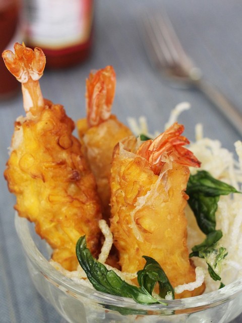 Tôm bọc bắp chiên giòn