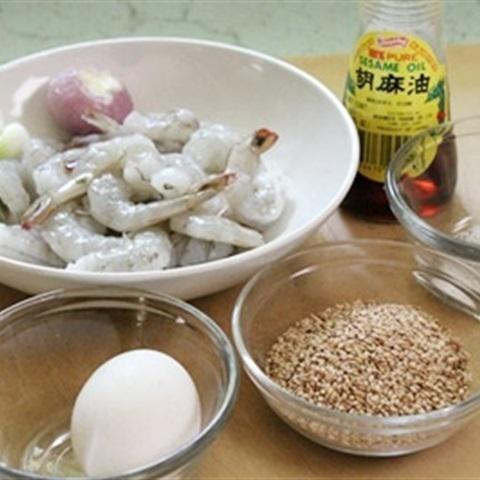 Cách làm tôm bọc mè chiên