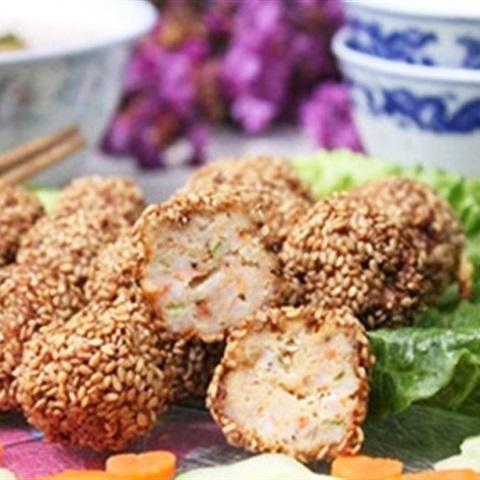 Cách làm tôm bọc mè chiên