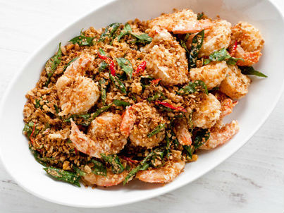 Tôm chiên bột ngũ cốc