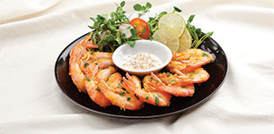 Tôm chiên giòn xốt trứng muối