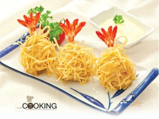 Tôm chiên hoành thánh