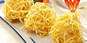 Tôm chiên hoành thánh