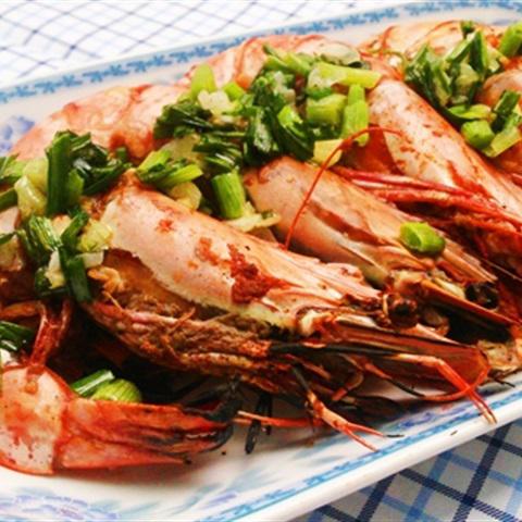 Cách làm tôm chiên mỡ hành