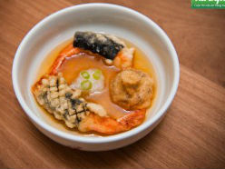 Tôm chiên tía tô rong biển