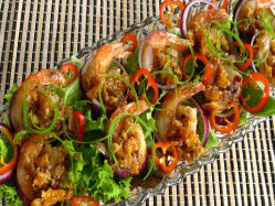 Tôm chiên trứng vịt muối