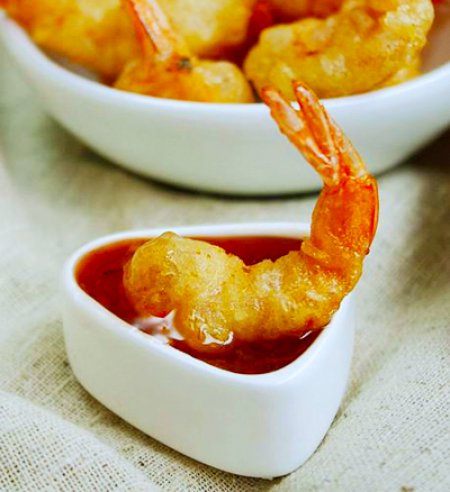 Tôm chiên vàng giòn