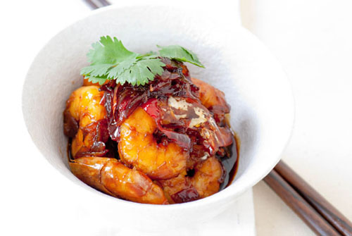 Tôm chiên xì dầu mặn ngọt