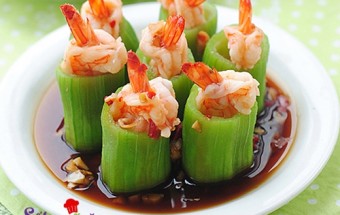 Tôm hấp mướp – Món ăn lạ mà ngon