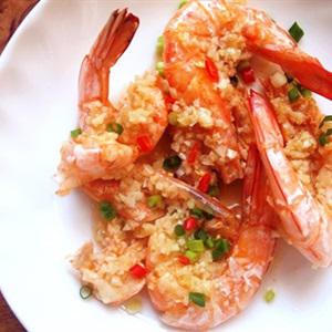 Cách làm tôm hấp tỏi băm