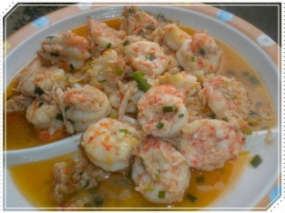 Tôm nấu bơ tỏi