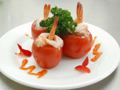 Tôm nhồi cà chua