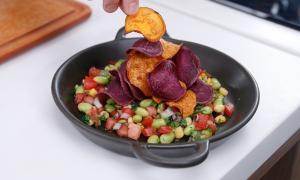 Tôm nhồi nấm tâm trúc thanh đạm