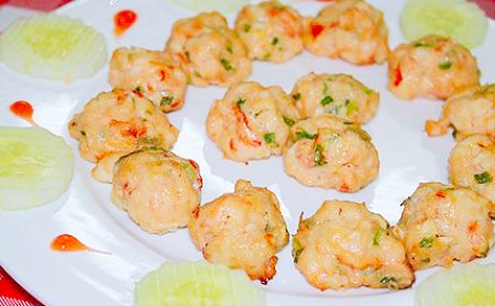 Tôm nướng BBQ cho bé