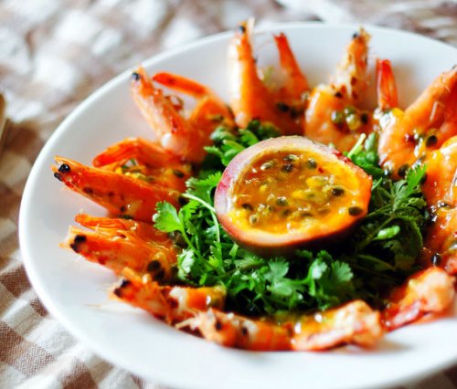 Tôm nướng sốt chanh dây