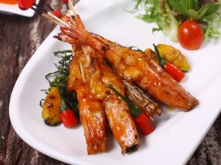 Tôm nướng sốt tương ớt