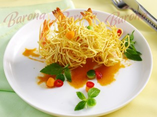 Tôm quấn mì sốt chua ngọt- Quấn quýt