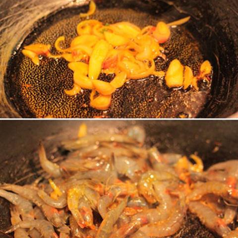 Cách làm tôm rang húng quế