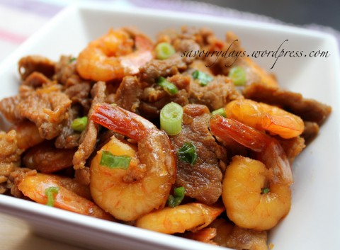 Tôm rang thịt ba chỉ