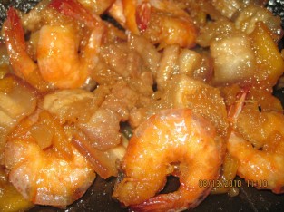 Tôm rang thịt ba rọi