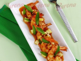 Tôm sốt thơm chua ngọt