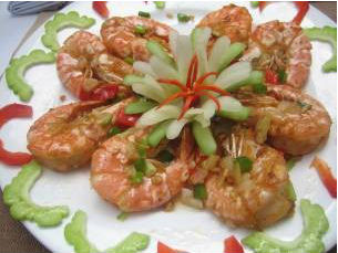 Tôm sú sốt hành tỏi