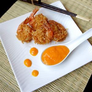 Cách làm tôm tẩm dừa nạo chiên giòn