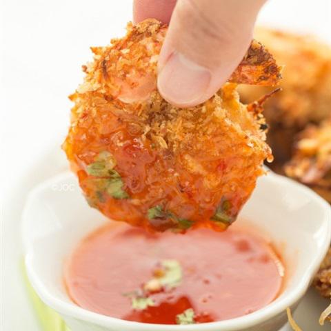 Cách làm tôm tẩm dừa nướng