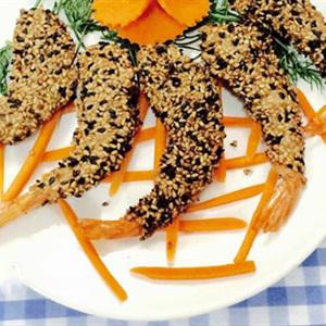 Cách làm tôm tẩm mè chiên