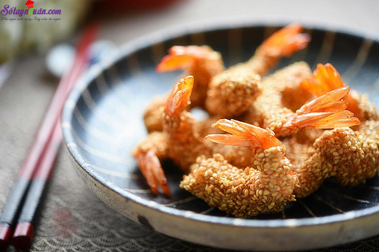 Tôm tẩm vừng chiên giòn ngon miễn chê