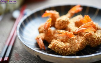Tôm tẩm vừng chiên giòn ngon miễn chê