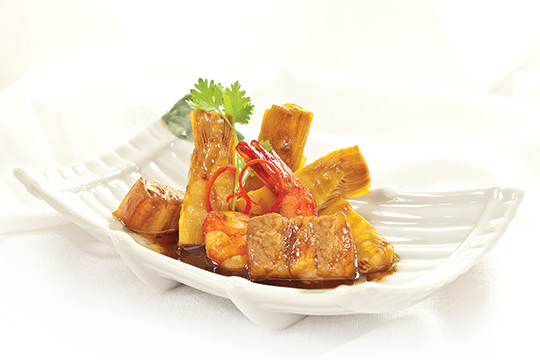 Tôm thịt kho măng