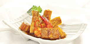 Tôm thịt kho măng