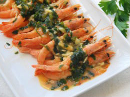 Tôm xào bơ, tỏi, cần tây