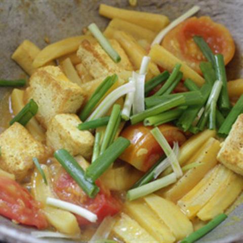 Cách làm tôm xào chuối đậu