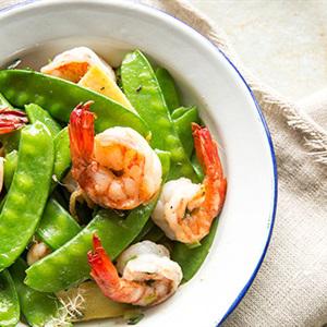 Cách làm tôm xào đậu Hà Lan