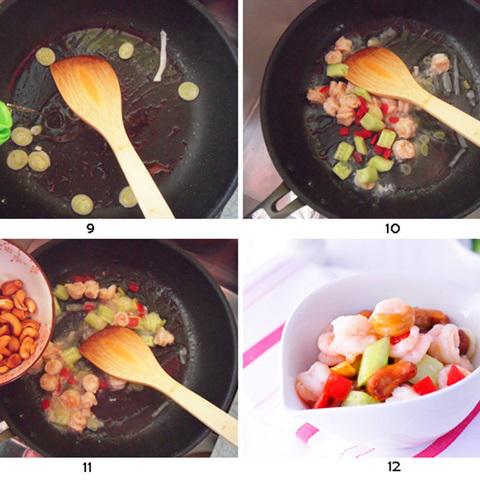 Cách làm tôm xào hạt điều