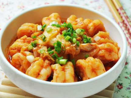 Tôm xào kim chi Hàn Quốc