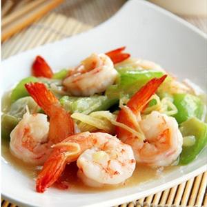 Cách làm tôm xào mướp hương