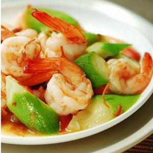 Cách làm tôm xào mướp hương