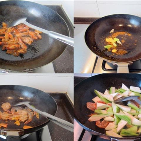 Cách làm tôm xào mướp