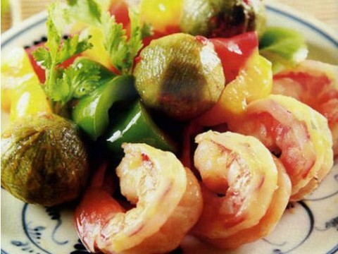 Tôm xào sấu chua