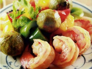 Tôm xào sấu chua