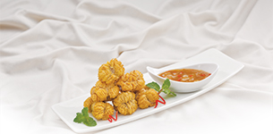 Trứng cá thu chiên giòn xốt me